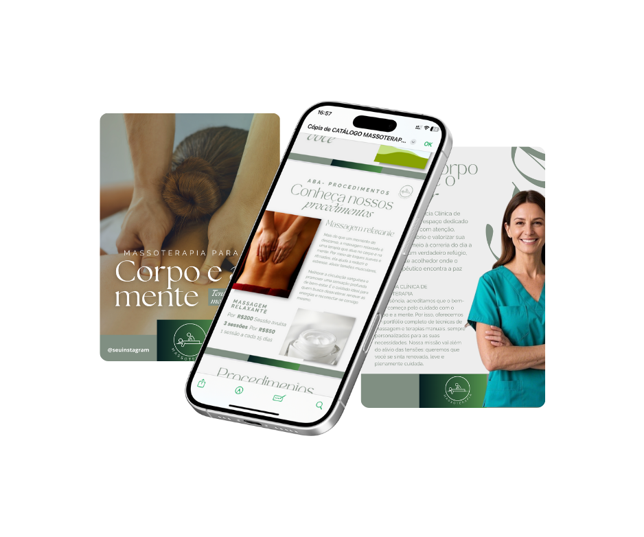 Canva Pack Massoterapia — modelos prontos