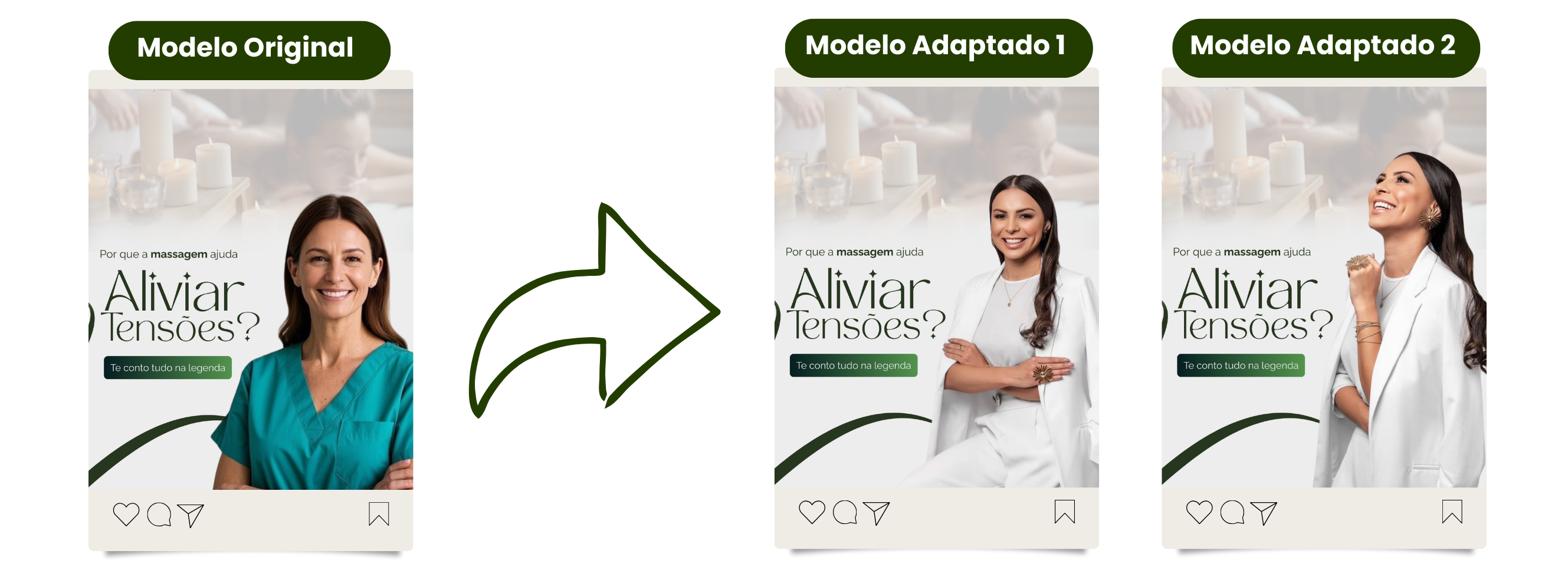 Modelo original e versões adaptadas 1