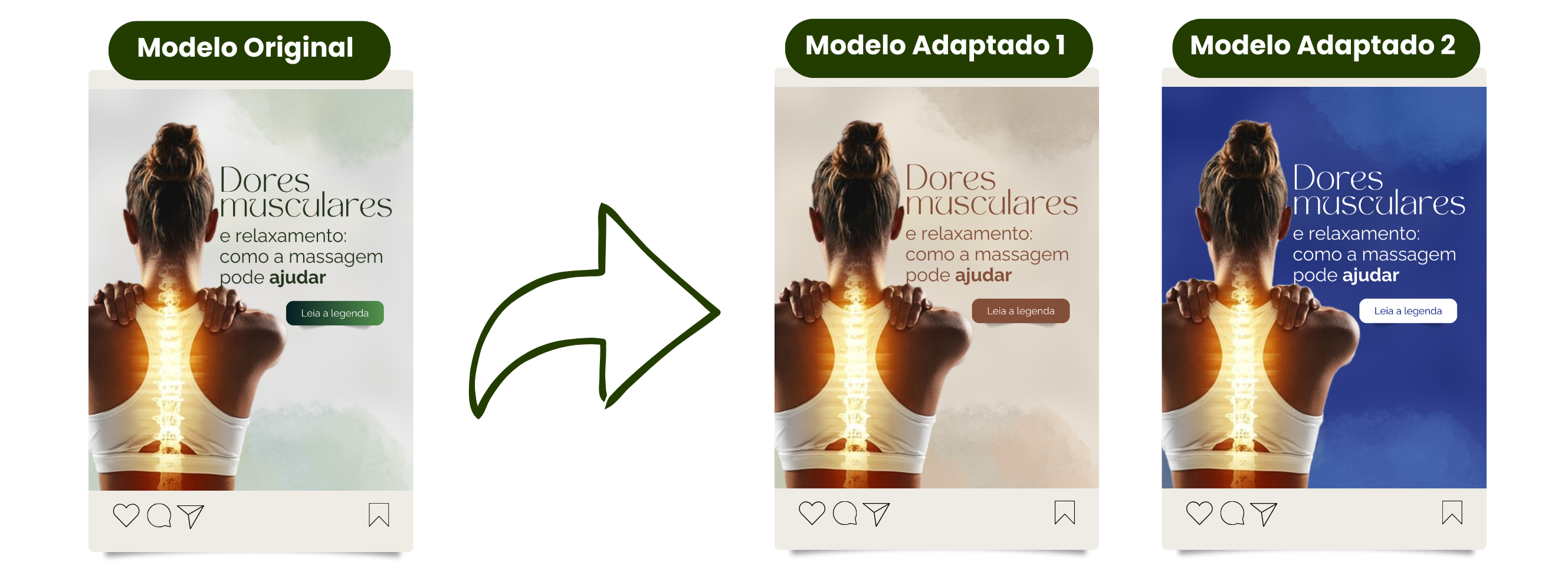 Modelo original e versões adaptadas 2